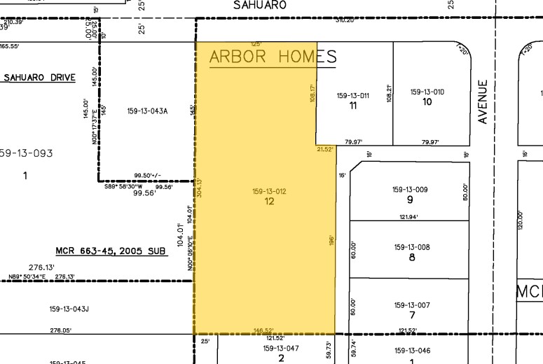 1815 W Sahuaro Dr, Phoenix, AZ à vendre - Plan cadastral – Image 2 sur 3