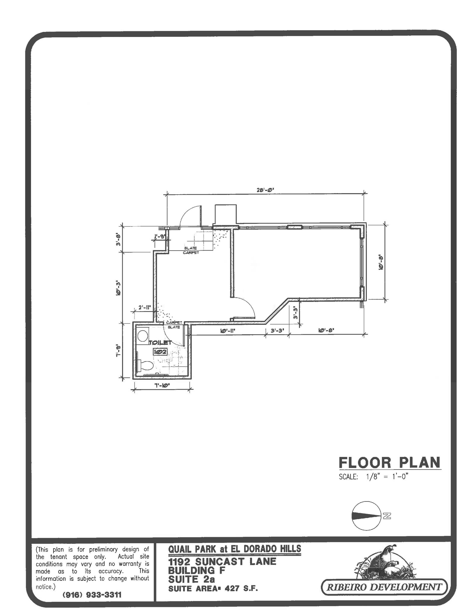 1192-1194 Suncast Ln, El Dorado Hills, CA à louer Plan d’étage– Image 1 sur 1