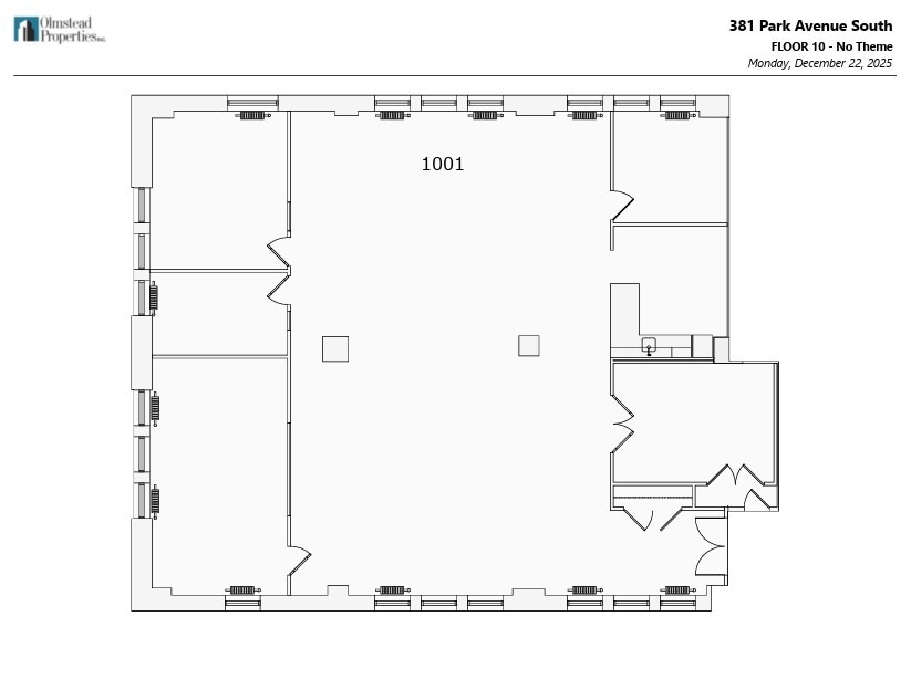 381 Park Ave S, New York, NY à louer Plan d’étage– Image 1 sur 1