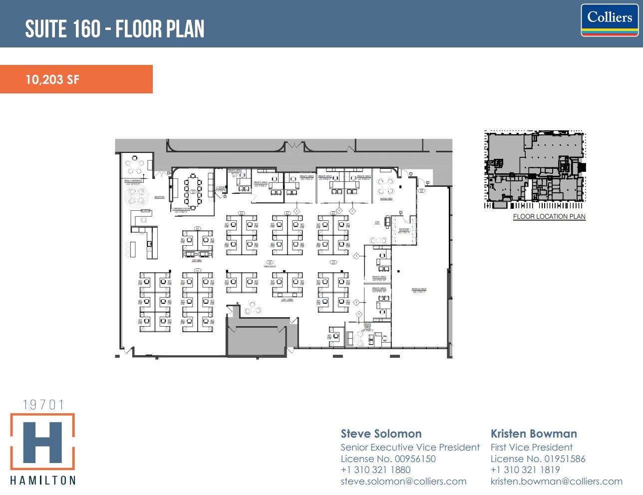 19701 Hamilton Ave, Torrance, CA à louer Plan d’étage– Image 1 sur 1