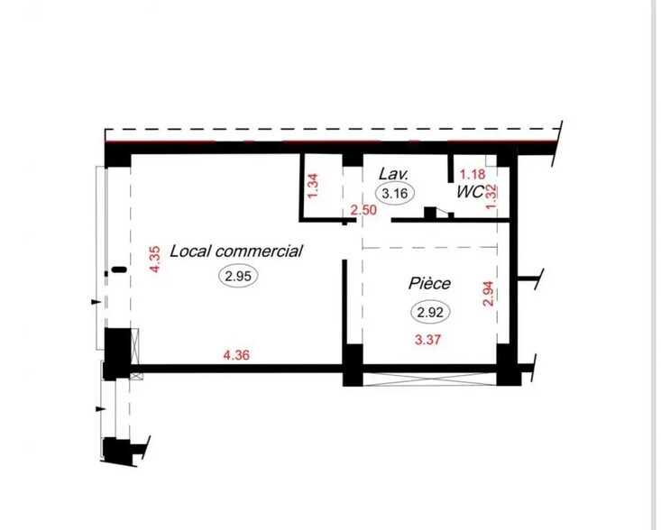 Local commercial dans Paris à louer - Plan d’étage – Image 2 sur 2