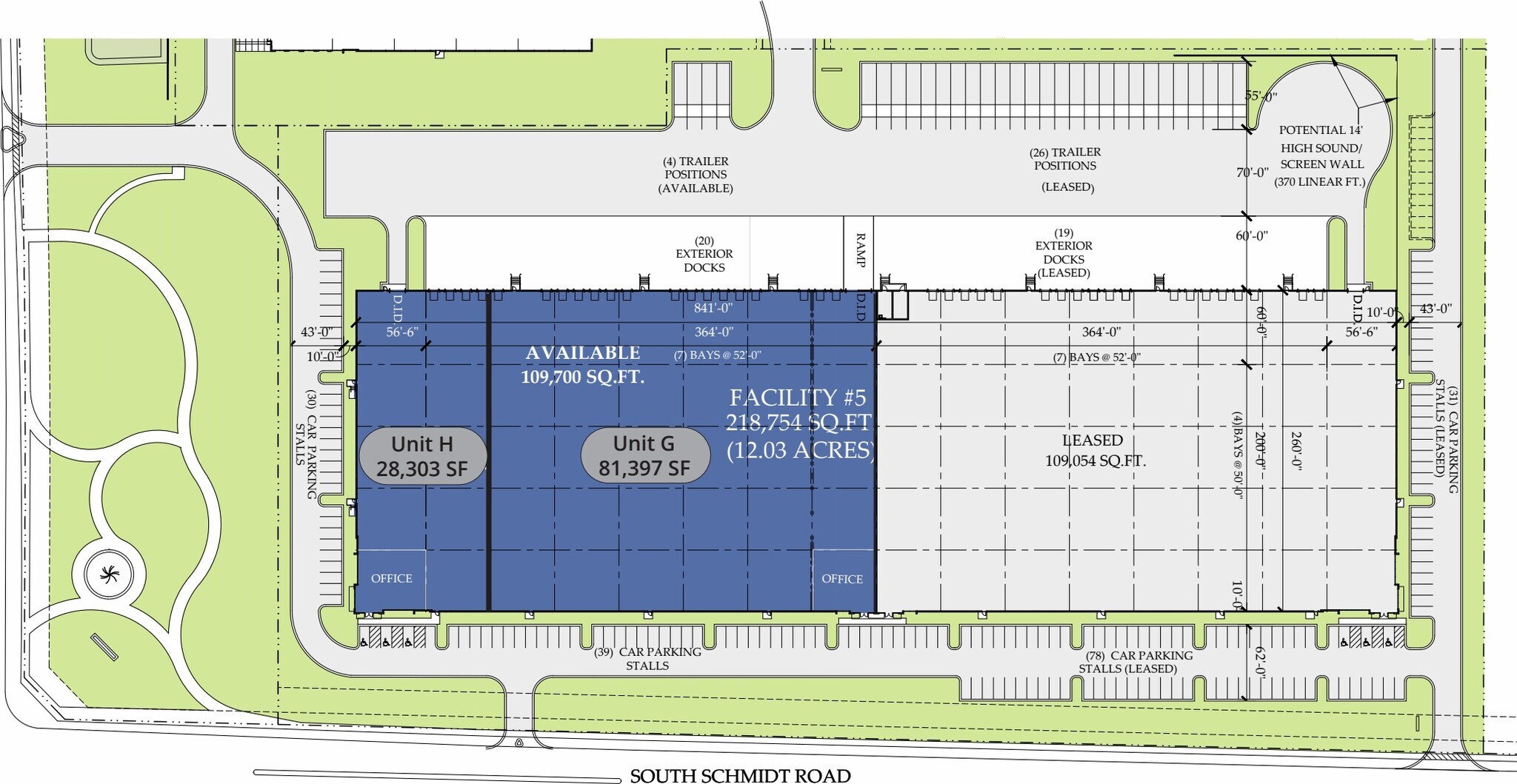 599 S Schmidt Rd, Bolingbrook, IL à louer Plan de site– Image 1 sur 1