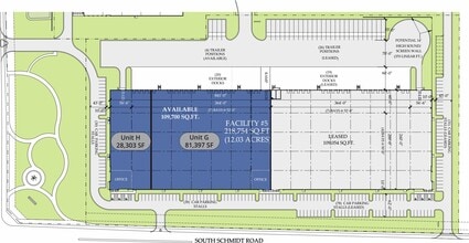 599 S Schmidt Rd, Bolingbrook, IL à louer Plan de site– Image 1 sur 1