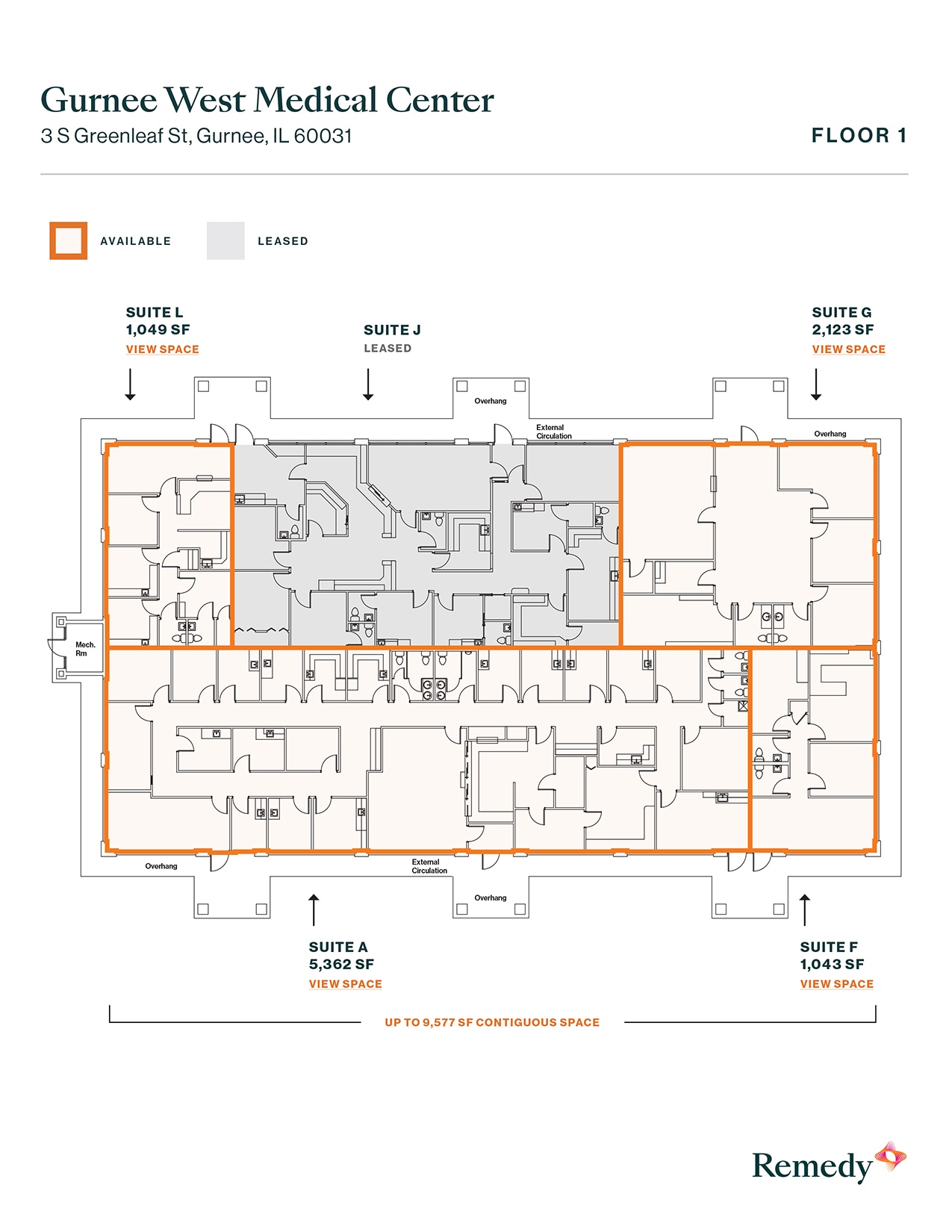 3 S Greenleaf Ave, Gurnee, IL à louer Plan d’étage– Image 1 sur 1