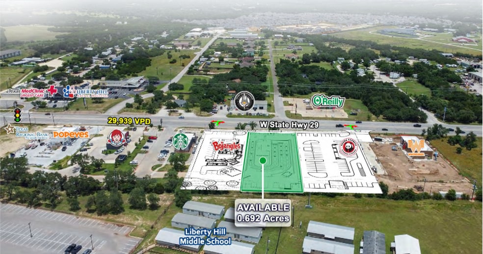 13003 W State Highway 29, Liberty Hill, TX à louer - Photo principale – Image 1 sur 8