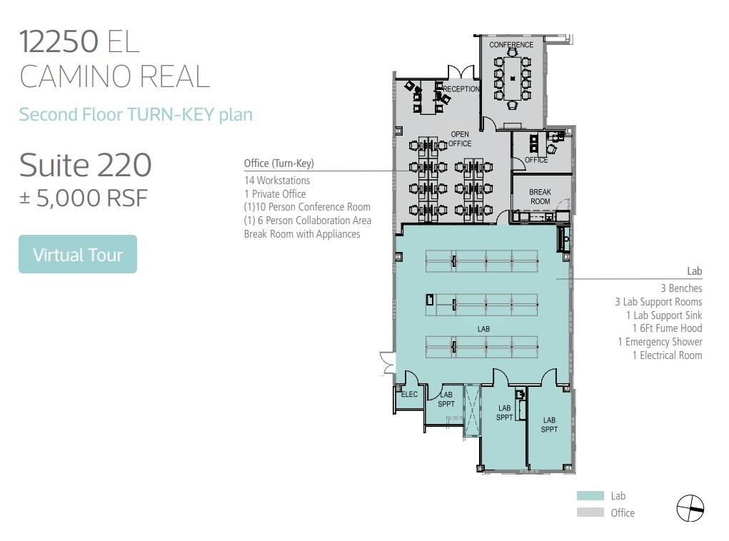 12250 El Camino Real, San Diego, CA à louer Plan d’étage– Image 1 sur 1