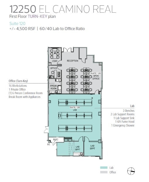 12250 El Camino Real, San Diego, CA à louer Plan d’étage– Image 1 sur 1