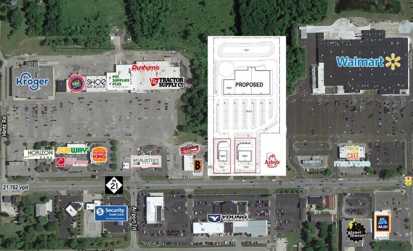 1513 E Main St, Owosso, MI à vendre Plan de site– Image 1 sur 2