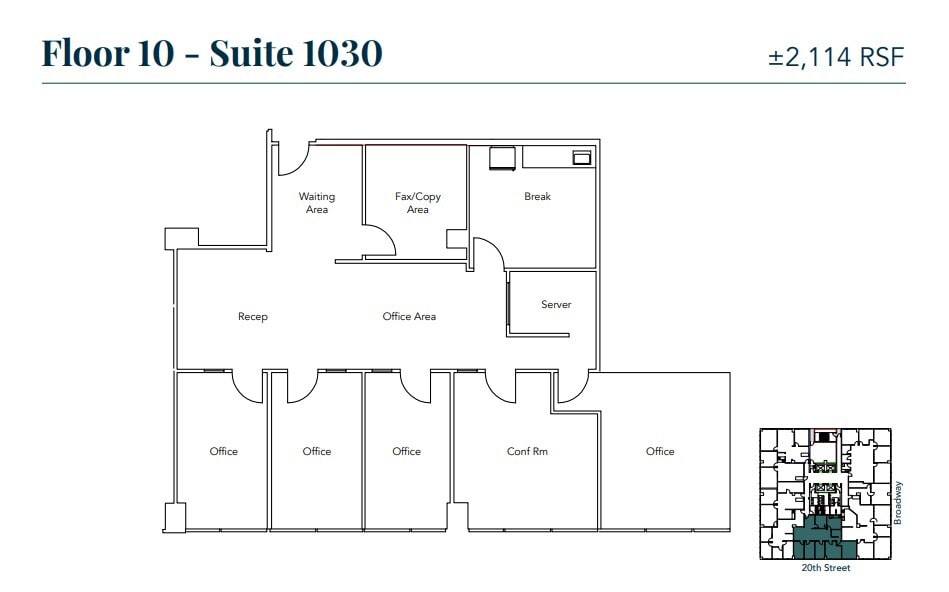 1970 Broadway, Oakland, CA à louer Plan d’étage– Image 1 sur 1