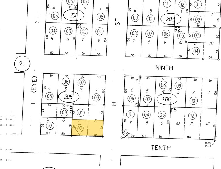 809 H St, Antioch, CA à vendre - Plan cadastral – Image 2 sur 2