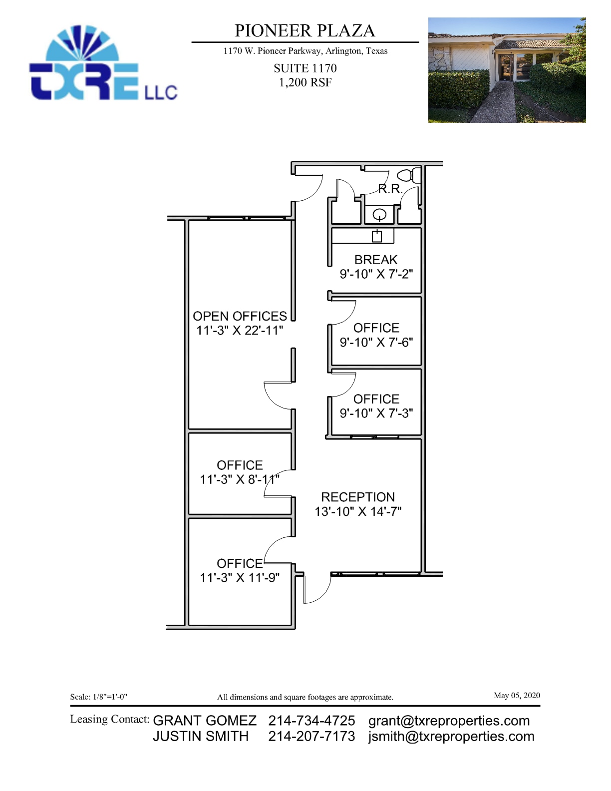 1180-1194 W Pioneer Pky, Arlington, TX à louer Plan d’étage– Image 1 sur 1