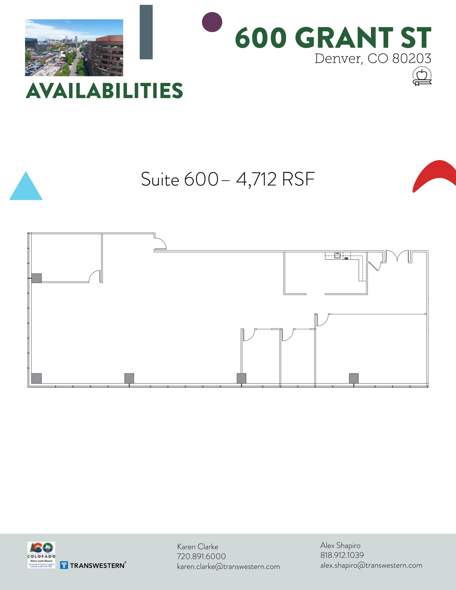 600 Grant St, Denver, CO à louer Plan de site– Image 1 sur 1