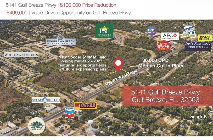 5141 Gulf Breeze Pky, Gulf Breeze, FL à vendre - Photo de l’immeuble – Image 2 sur 4