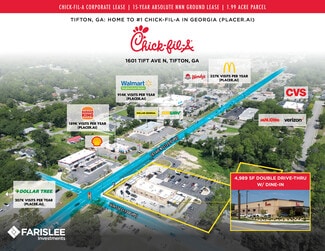 Plus de détails pour 1601 Tift Ave N, Tifton, GA - Local commercial à vendre