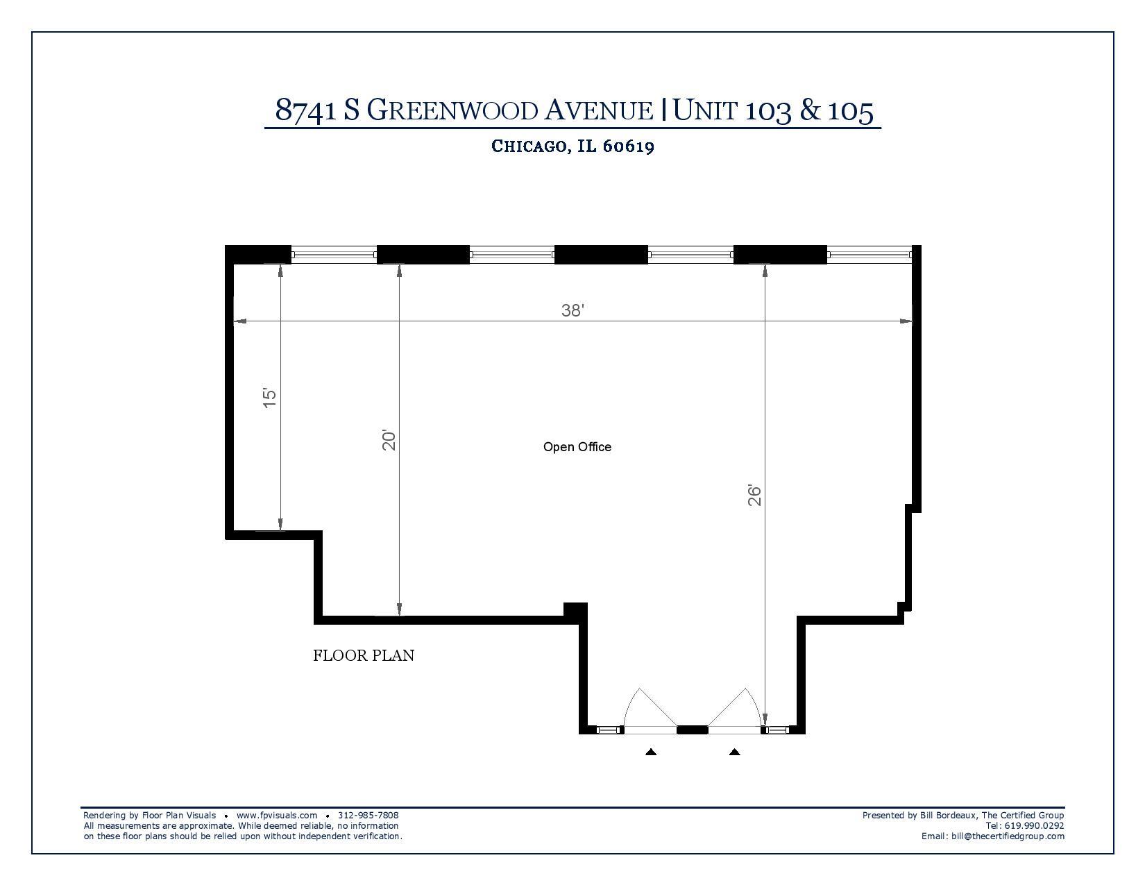 8741 S Greenwood Ave, Chicago, IL à louer Plan d’étage– Image 1 sur 1