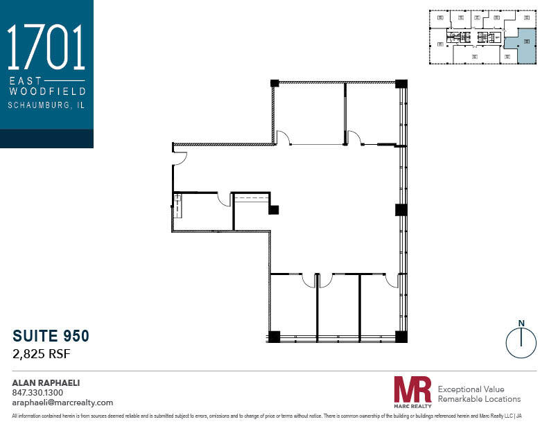 1701 E Woodfield Rd, Schaumburg, IL à louer Plan d’étage– Image 1 sur 9