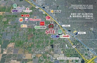 Plus de détails pour Clinton Ave, Fresno, CA - Terrain à louer