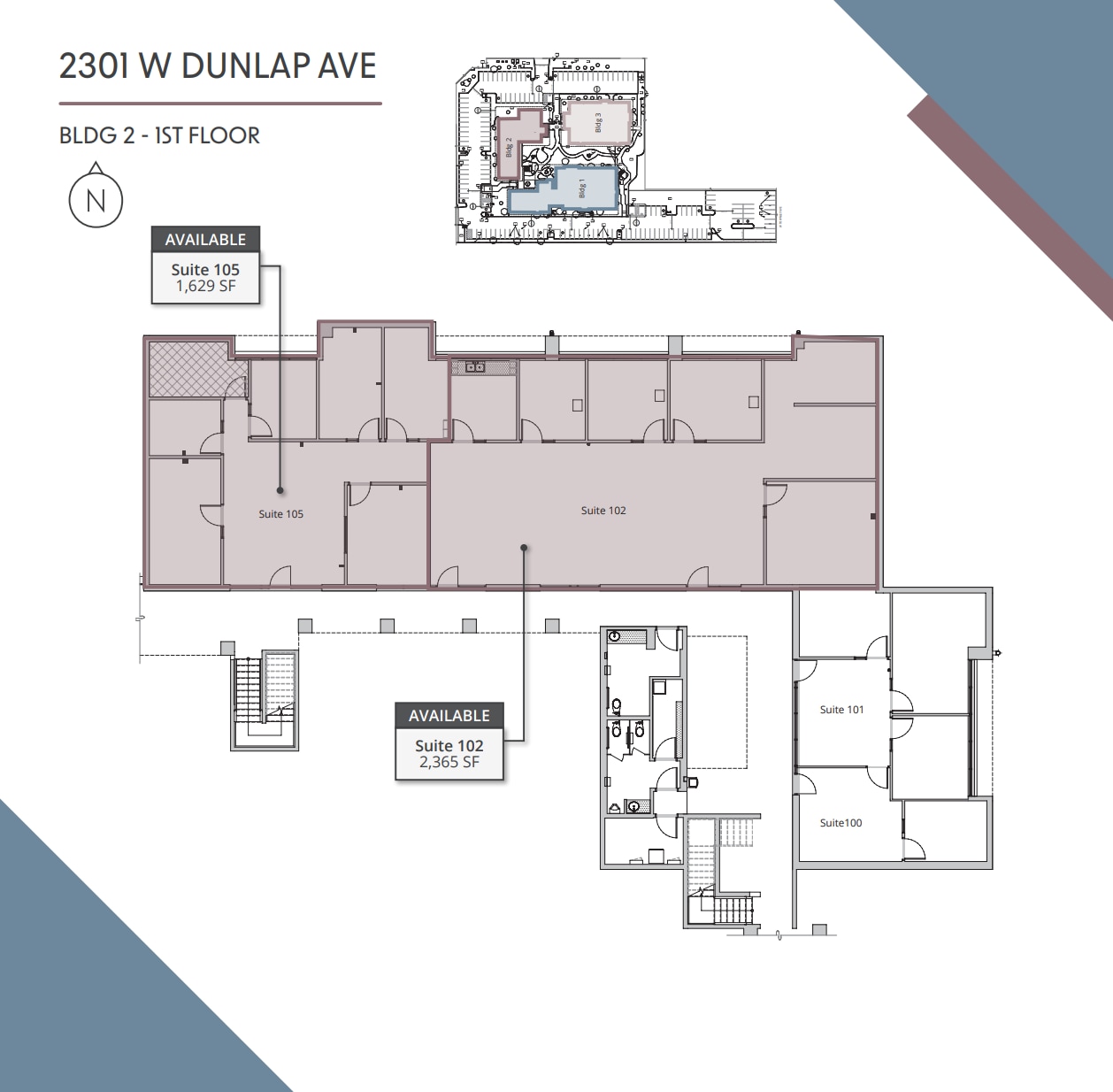 2301 W Dunlap Ave, Phoenix, AZ à louer Plan d’étage– Image 1 sur 1