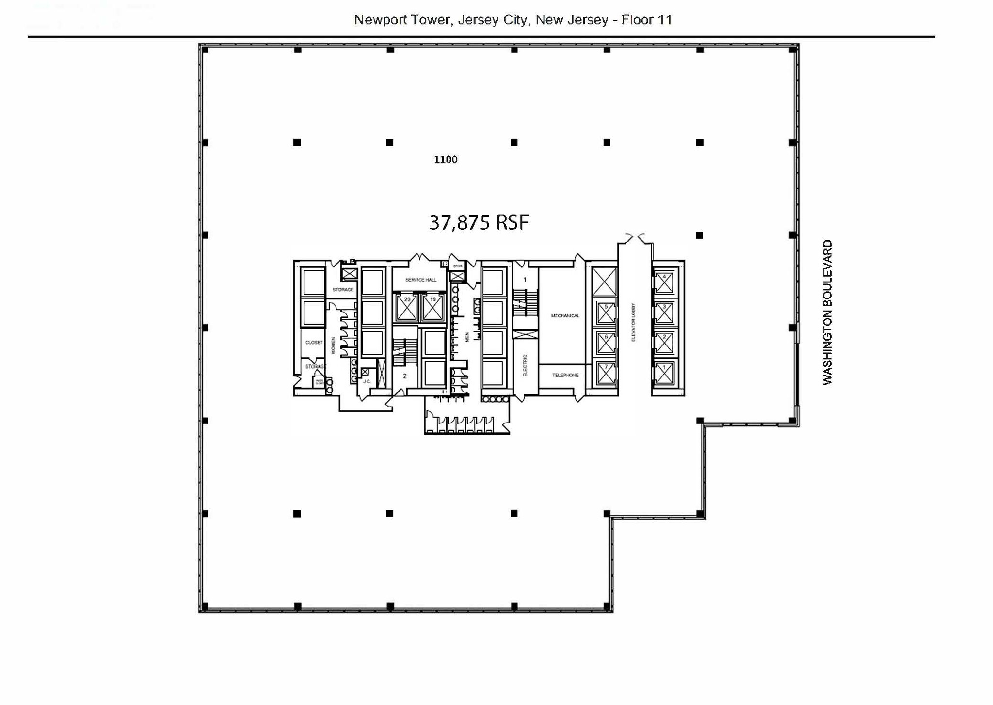 525 Washington Blvd, Jersey City, NJ à louer Plan d’étage– Image 1 sur 6