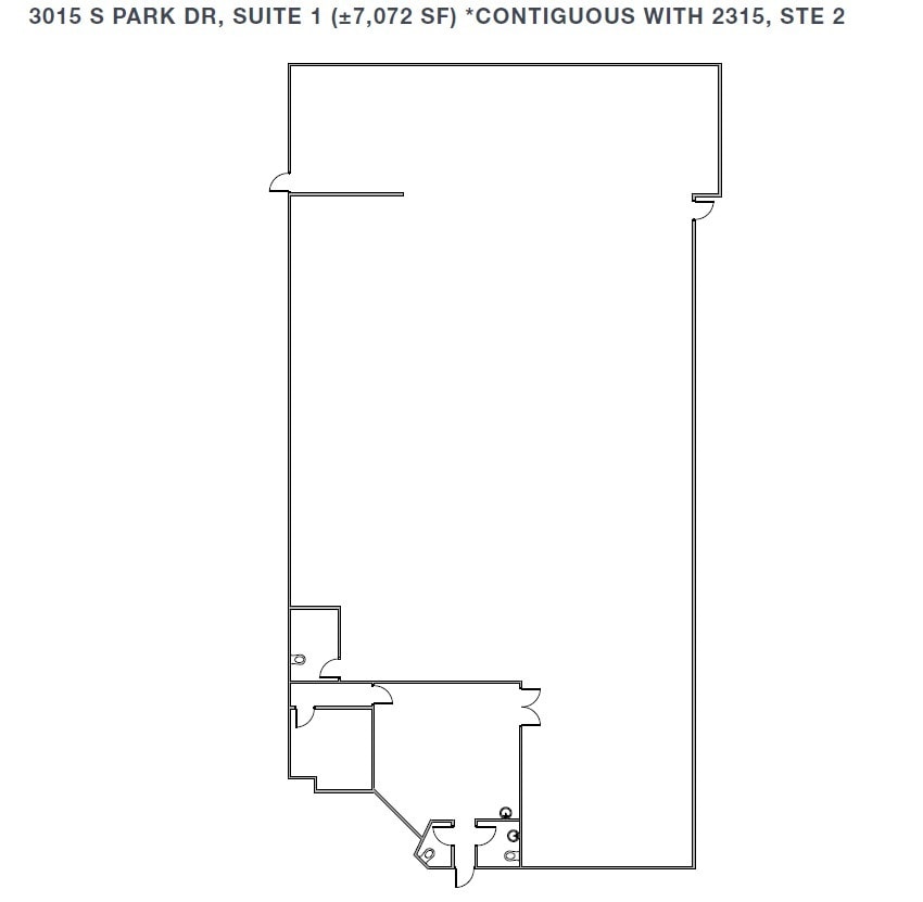 3015 S Park Dr, Tempe, AZ à louer Plan d’étage– Image 1 sur 1
