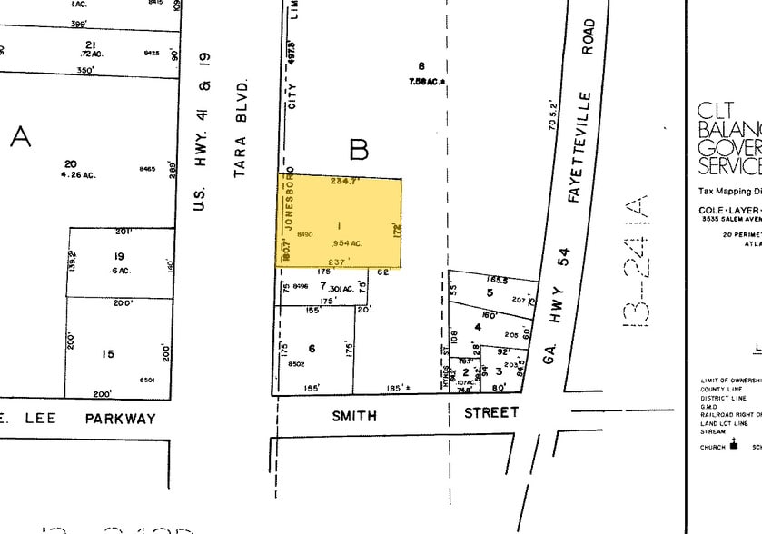 8490 Tara Blvd, Jonesboro, GA à louer - Plan cadastral – Image 3 sur 6