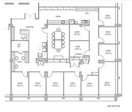 1990 M St NW, Washington, DC à louer Plan d’étage– Image 1 sur 2