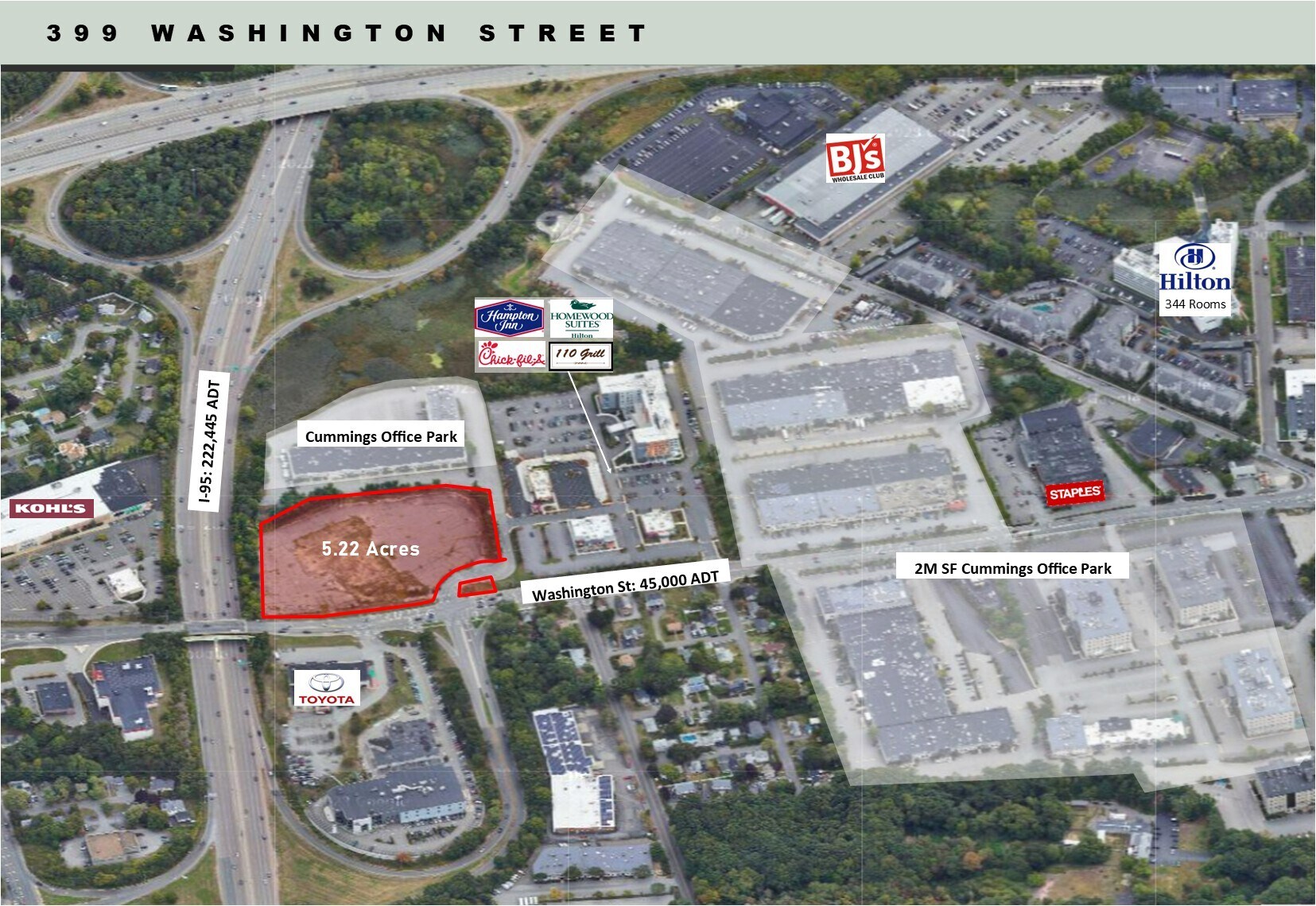 399 Washington St, Woburn, MA à louer Aérien– Image 1 sur 6