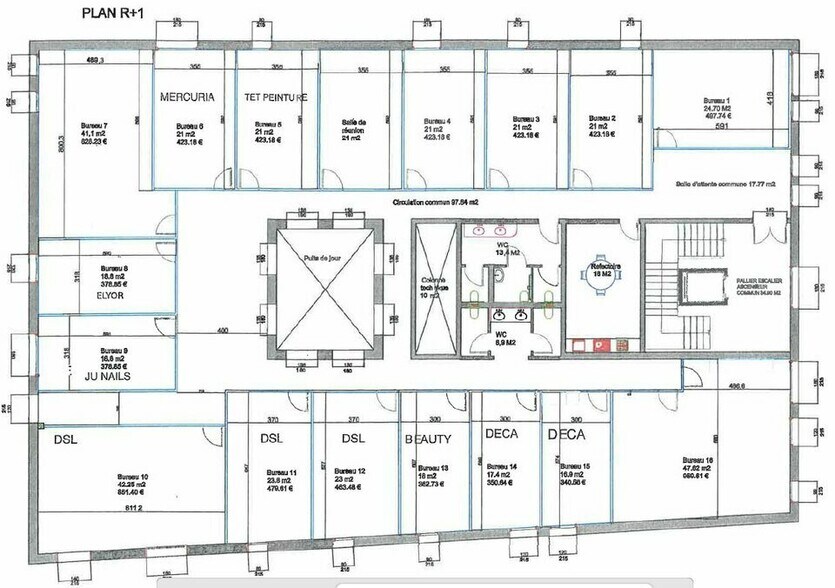 Local d’activités dans Montussan à louer - Plan d’étage – Image 2 sur 2