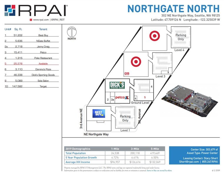 300-500 NE Northgate Way, Seattle, WA à louer - Plan de site – Image 3 sur 4