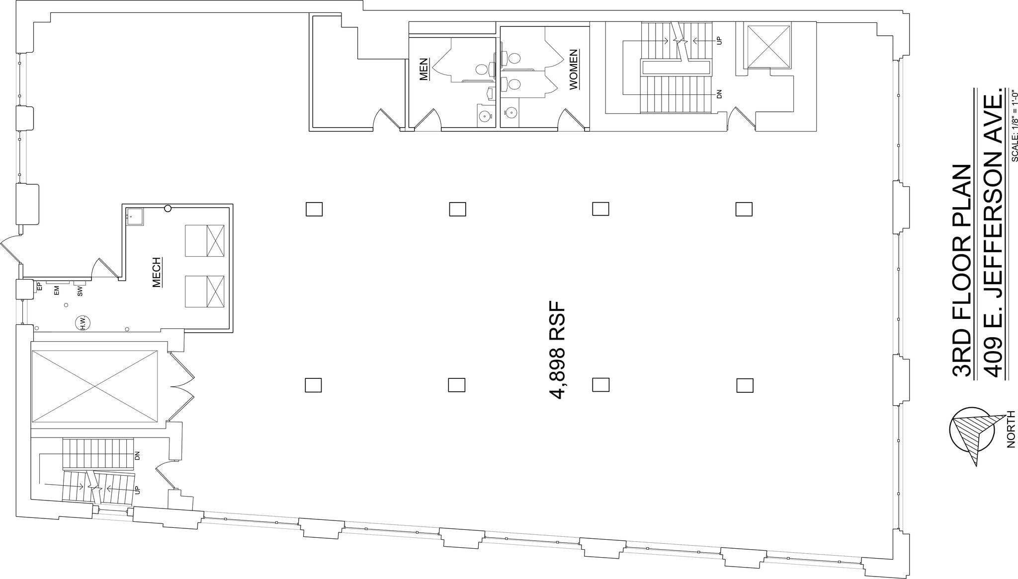 409 E Jefferson Ave, Detroit, MI à louer Plan d’étage– Image 1 sur 2