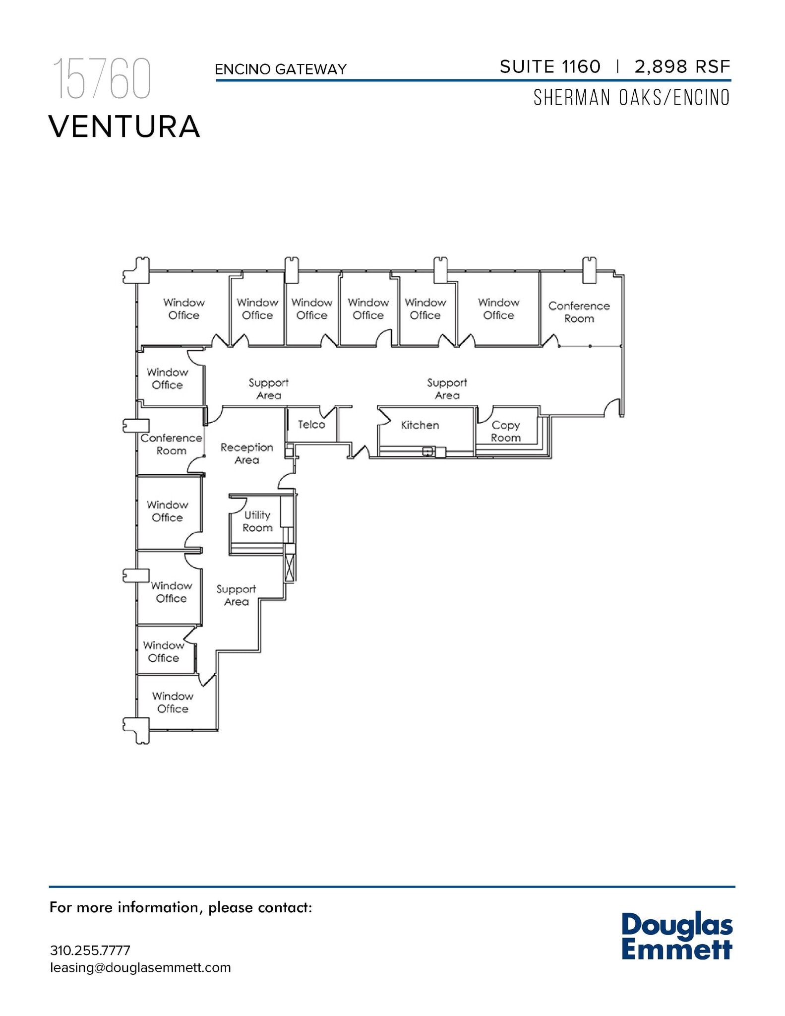 15760 Ventura Blvd, Encino, CA à louer Plan d’étage– Image 1 sur 1