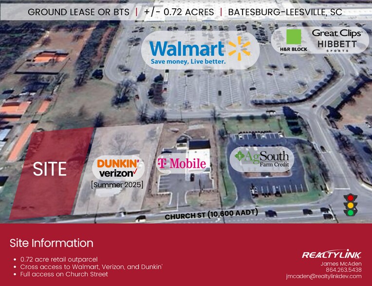 107 W Church St, Batesburg Leesville, SC à louer - Aérien – Image 1 sur 2