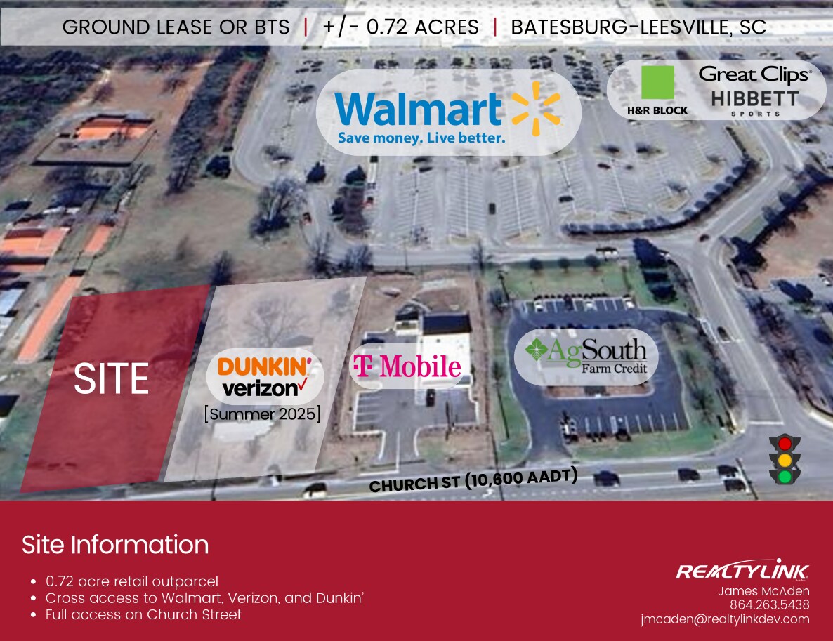 107 W Church St, Batesburg Leesville, SC à louer Aérien– Image 1 sur 3
