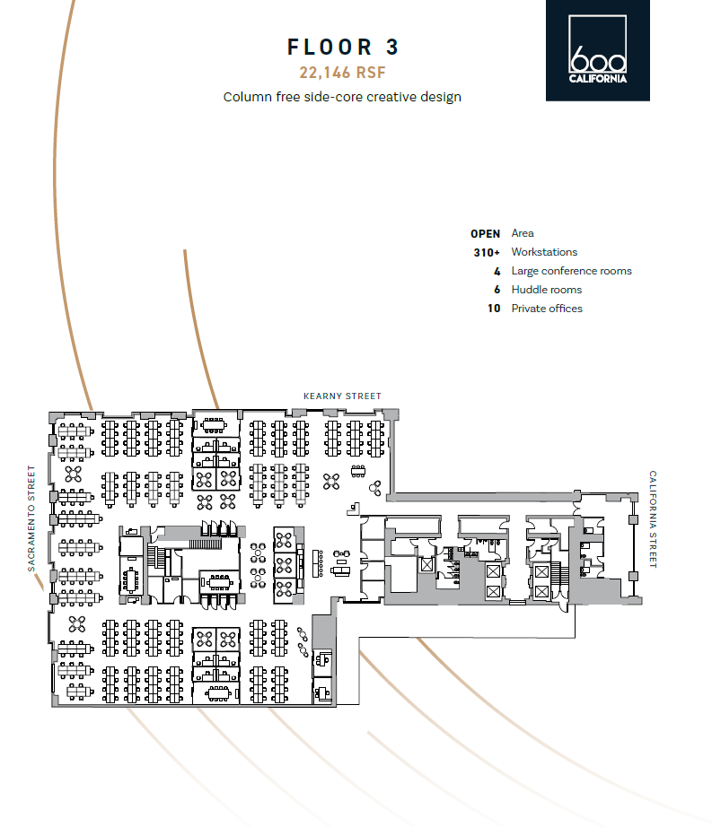600 California St, San Francisco, CA à louer Plan d’étage– Image 1 sur 1