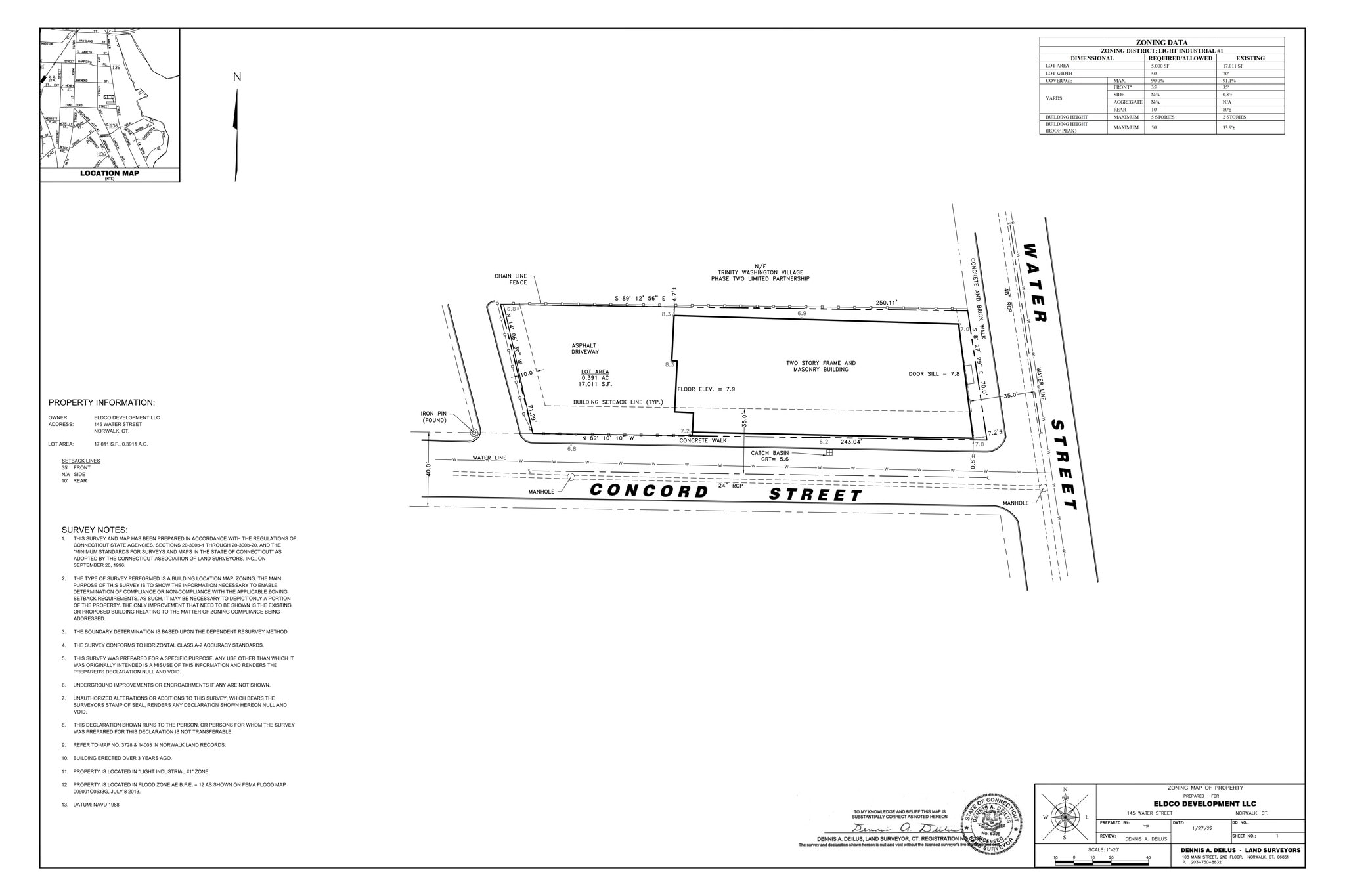 145 Water St, Norwalk, CT à louer Plan de site– Image 1 sur 3