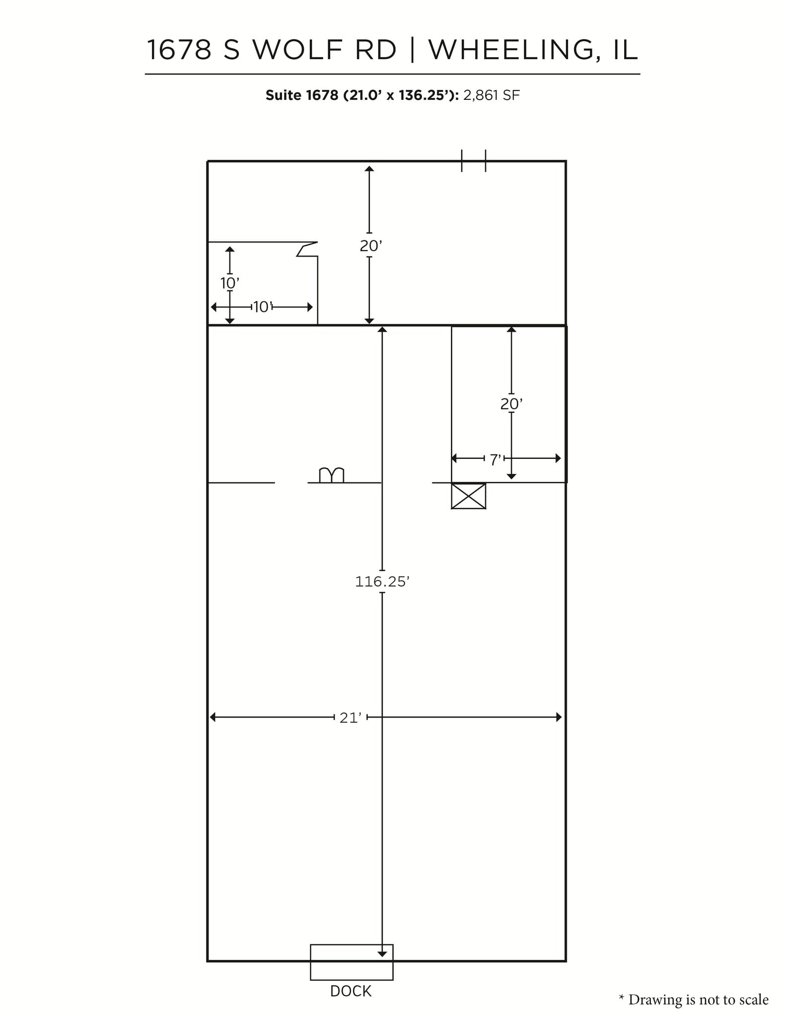 1666-1684 S Wolf Rd, Wheeling, IL à louer Plan d’étage– Image 1 sur 1