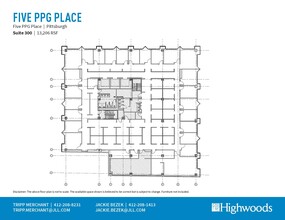 1 PPG Pl, Pittsburgh, PA à louer Plan d’étage– Image 1 sur 1