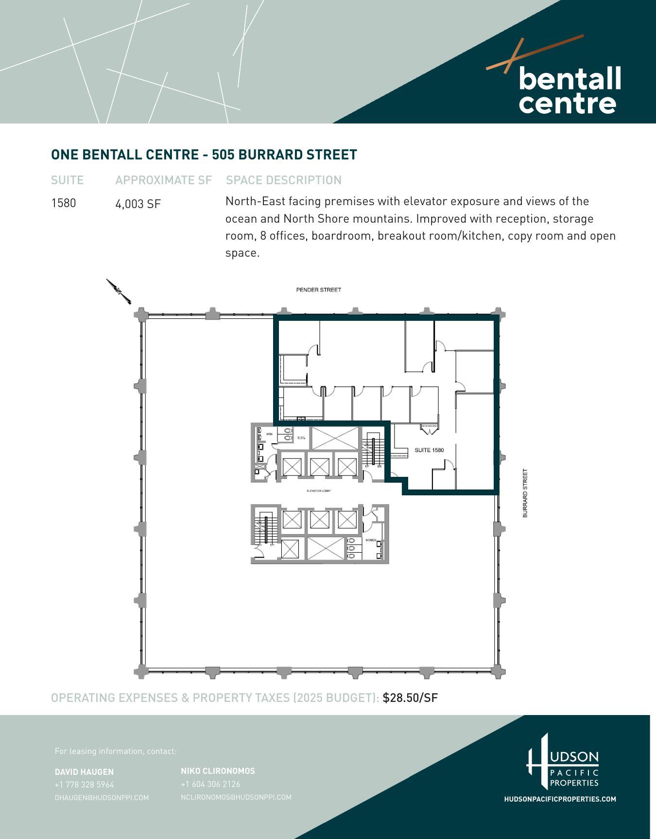 505 Burrard St, Vancouver, BC à louer Plan d’étage– Image 1 sur 1