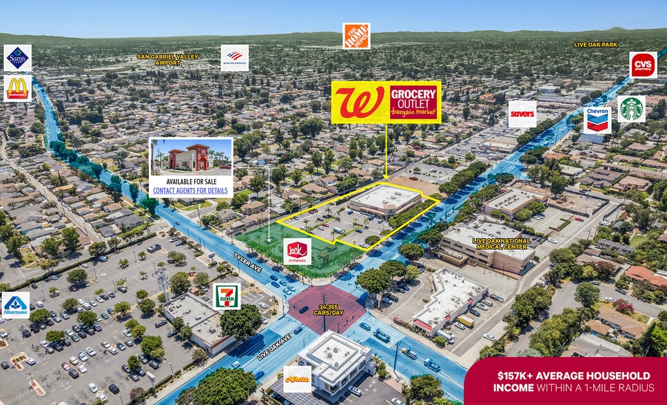 140 E Live Oak Ave, Arcadia, CA à vendre - Aérien – Image 2 sur 10