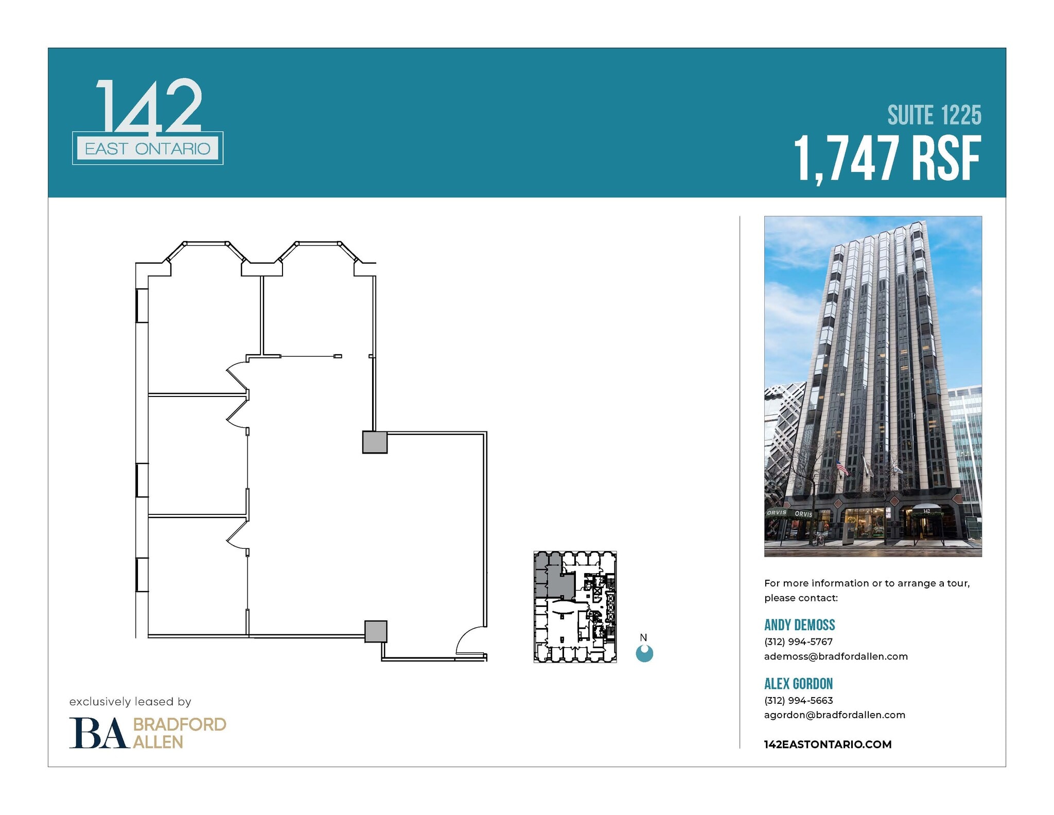 142 E Ontario St, Chicago, IL à louer Plan d’étage– Image 1 sur 1