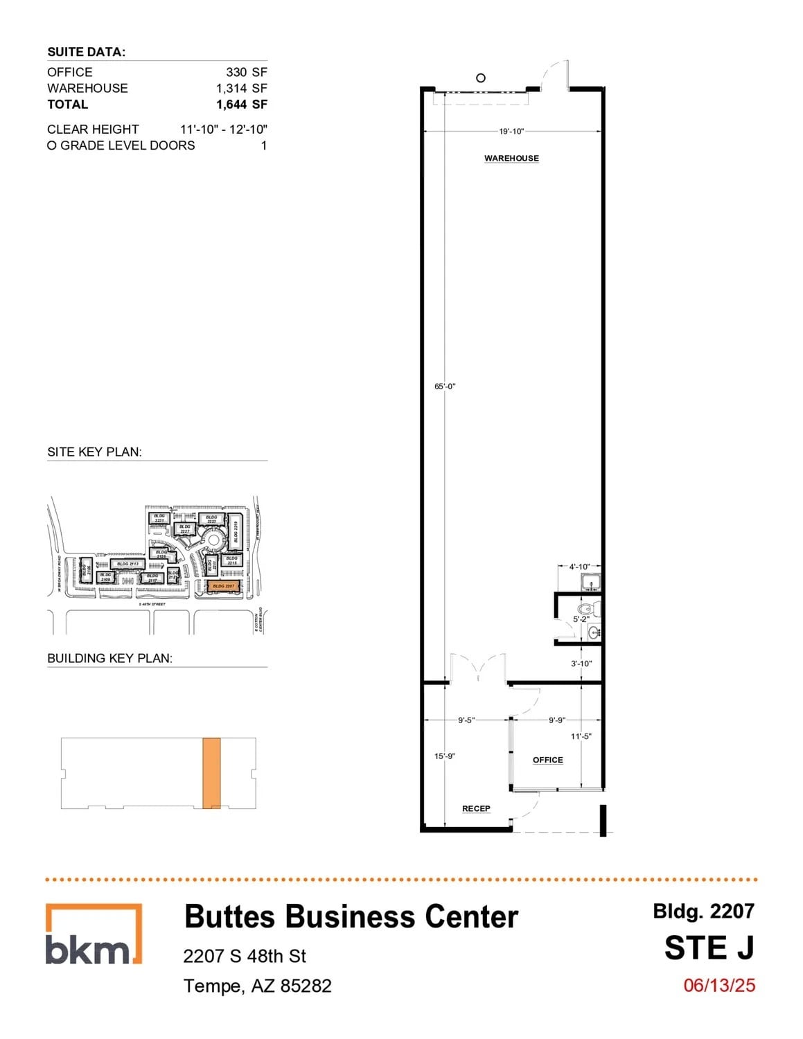 2105 S 48th St, Tempe, AZ à louer Plan d’étage– Image 1 sur 1
