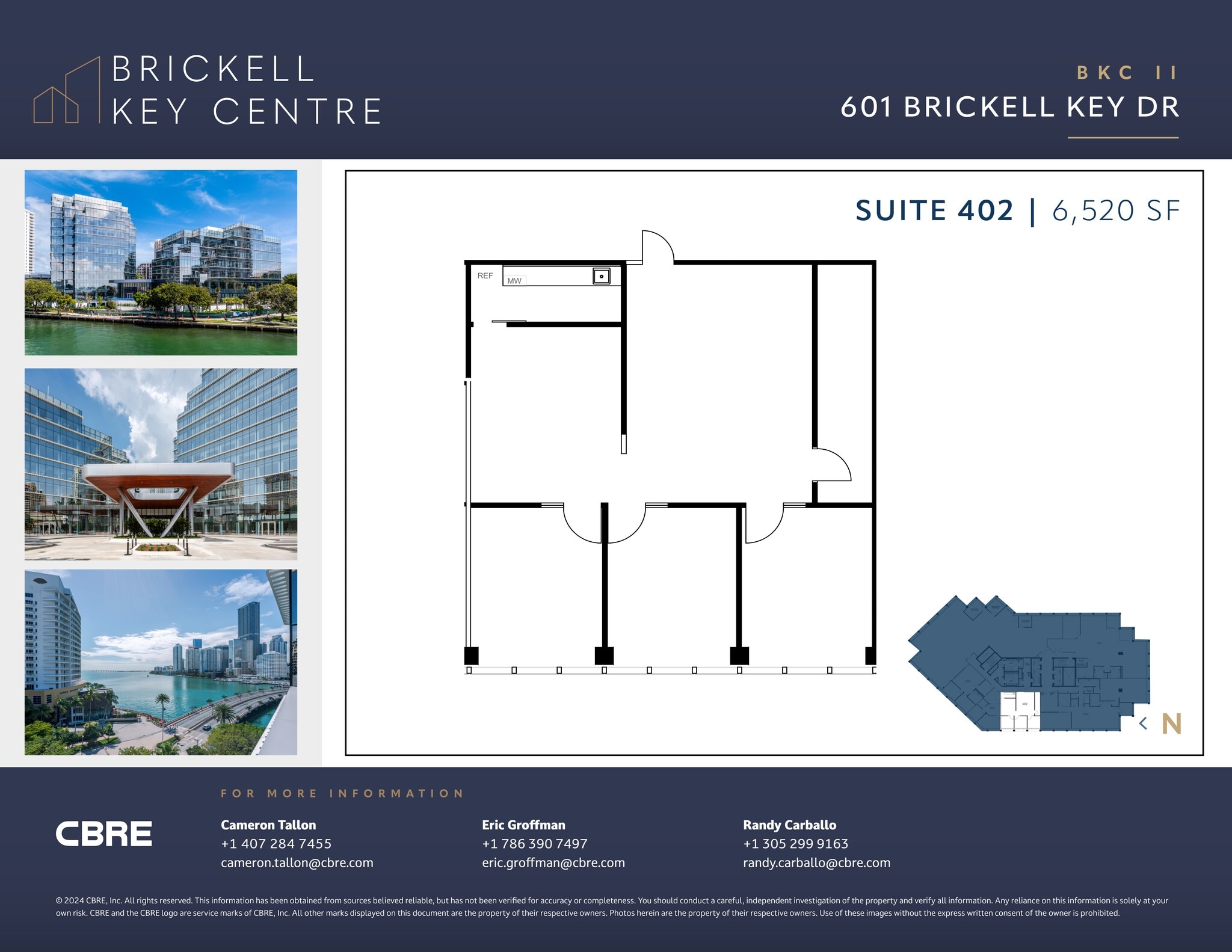 501 Brickell Key Dr, Miami, FL à louer Plan de site– Image 1 sur 2