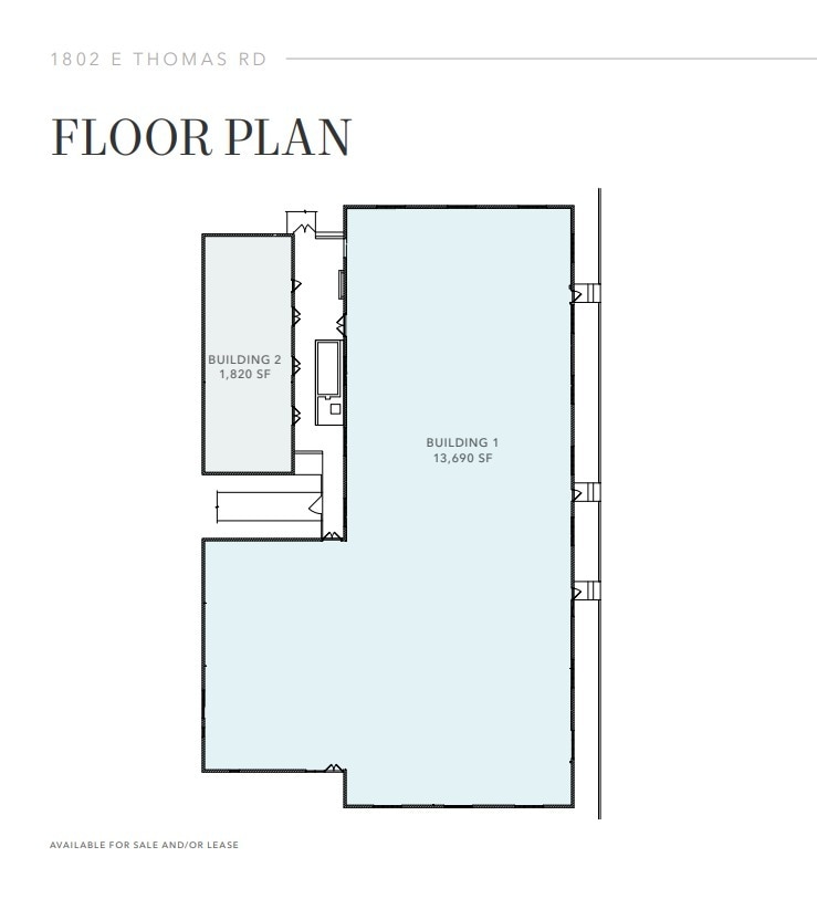 1802 E Thomas Rd, Phoenix, AZ à vendre Plan d’étage– Image 1 sur 1