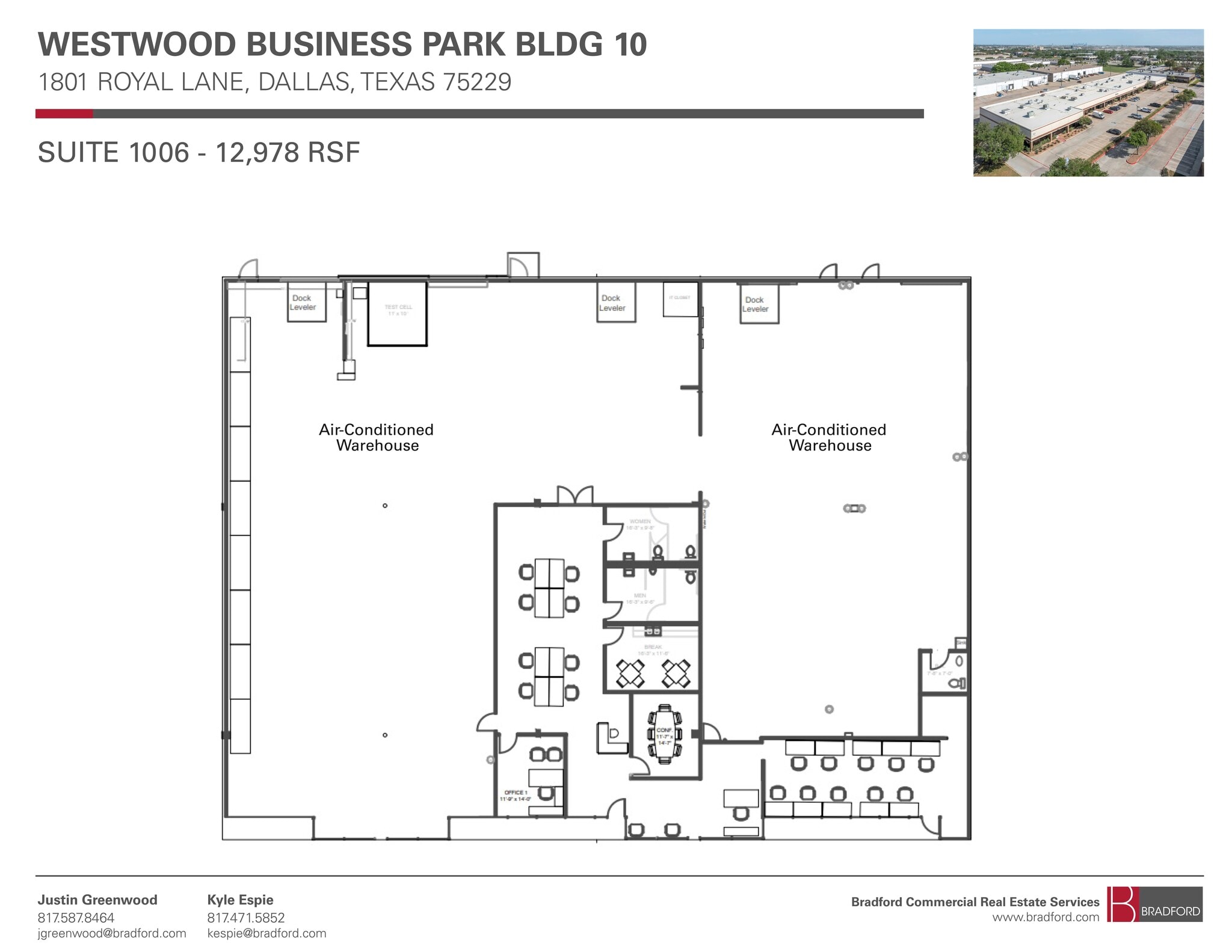 1801 Royal Ln, Farmers Branch, TX à louer Plan d’étage– Image 1 sur 1