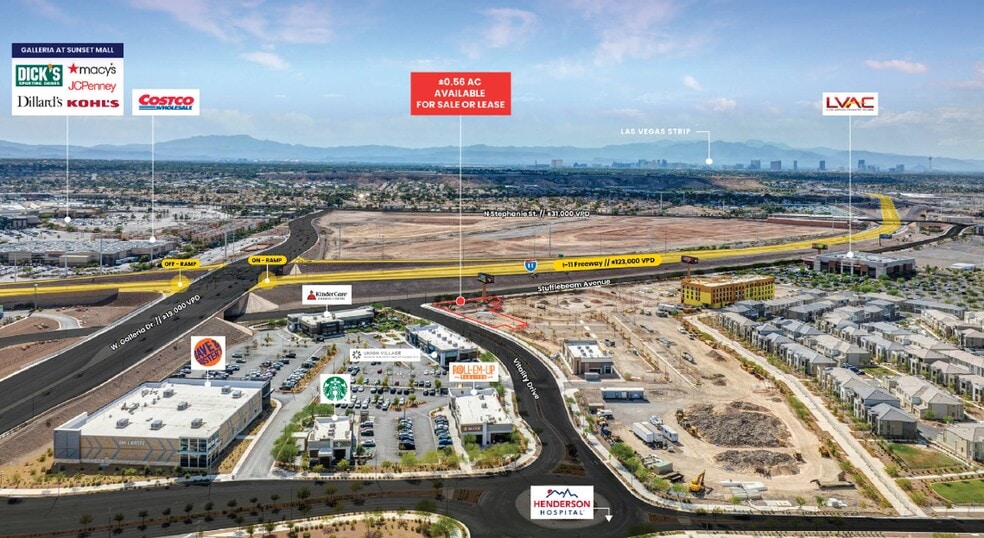 NEC Stufflebeam Ave. & Vitality Dr., Henderson, NV à louer - Aérien – Image 1 sur 6