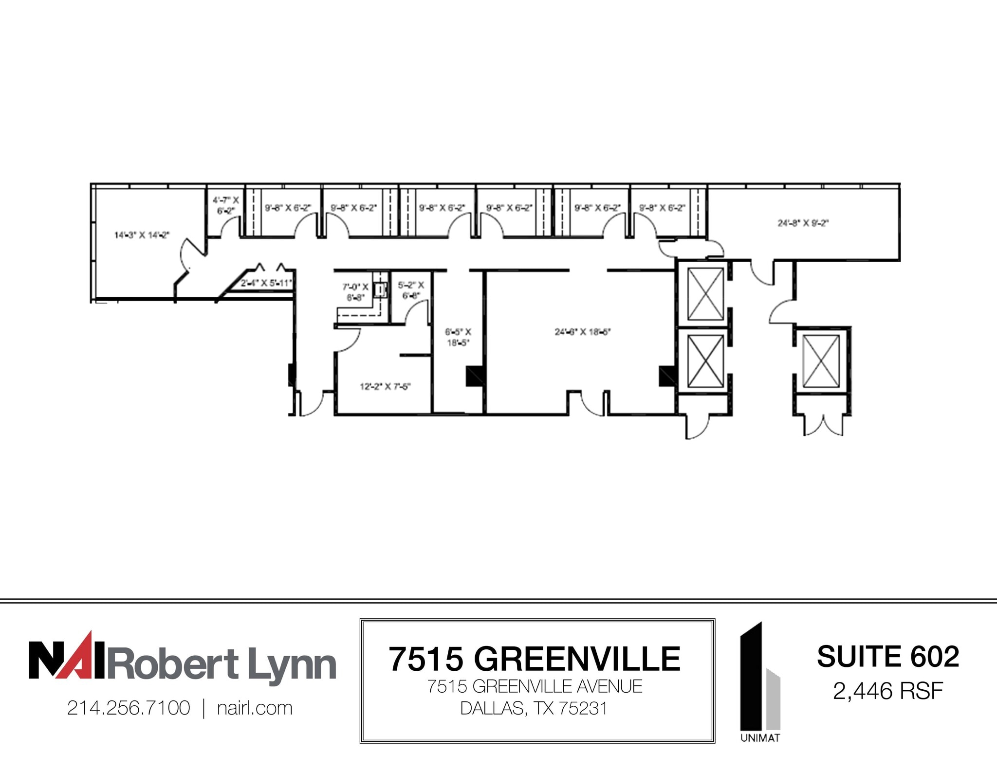 7515 Greenville Ave, Dallas, TX à louer Plan d’étage– Image 1 sur 1