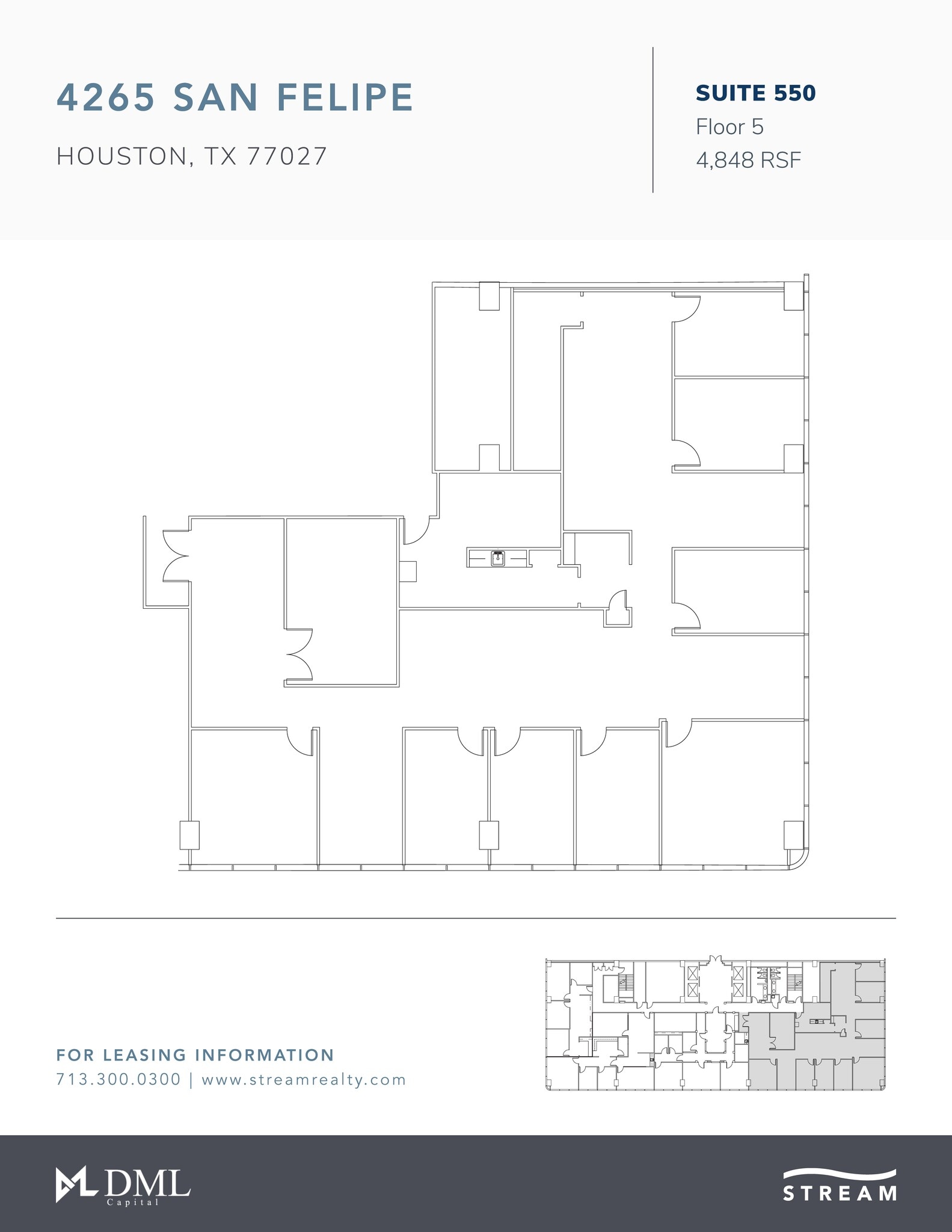 4265 San Felipe St, Houston, TX à louer Plan d’étage– Image 1 sur 1