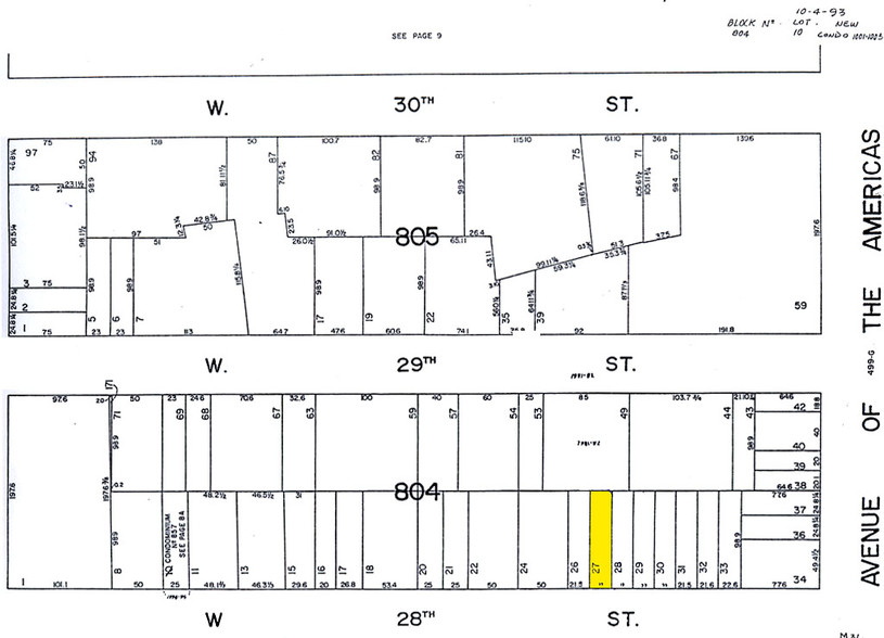 115 W 28th St, New York, NY à louer - Plan cadastral – Image 3 sur 4