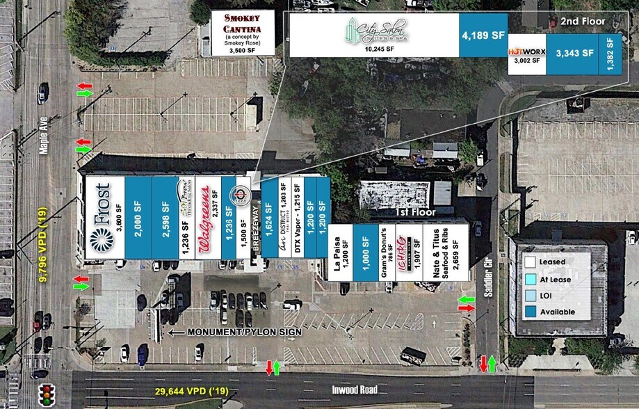 2515-2555 Inwood Rd, Dallas, TX à louer - Plan de site – Image 2 sur 13
