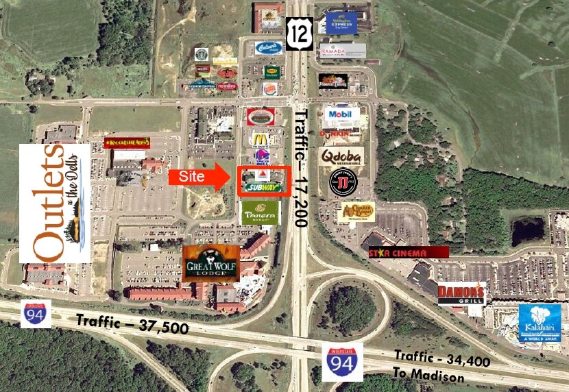 1280 Wisconsin Dells Pky, Wisconsin Dells, WI à vendre - Photo principale – Image 1 sur 4
